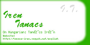 iren tanacs business card